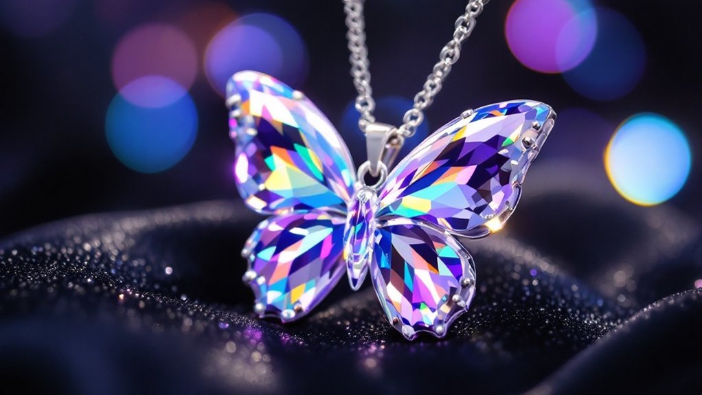 colorful butterfly necklace charm